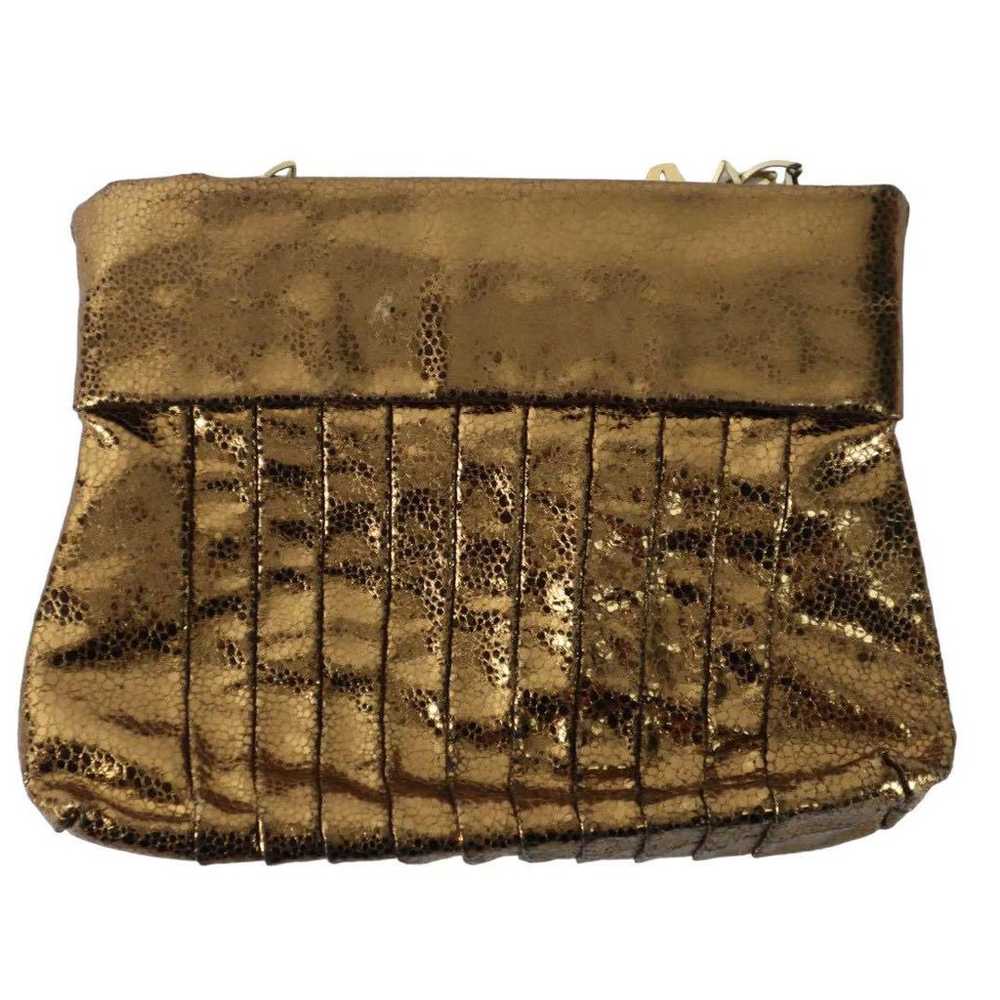 Galliano Galliano Shoulder Bag Gold Metallic Cros… - image 2