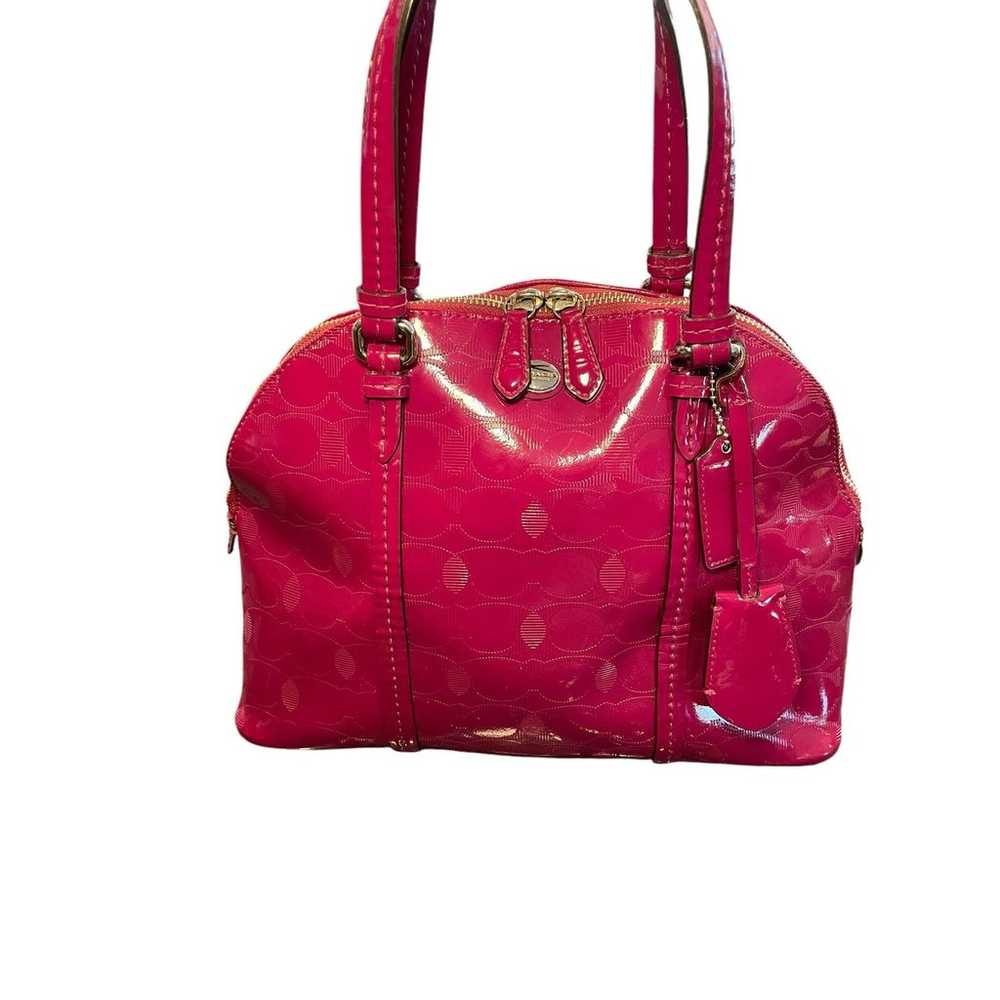 Coach Peyton Link C Embossed Patent Leather Domed… - image 1