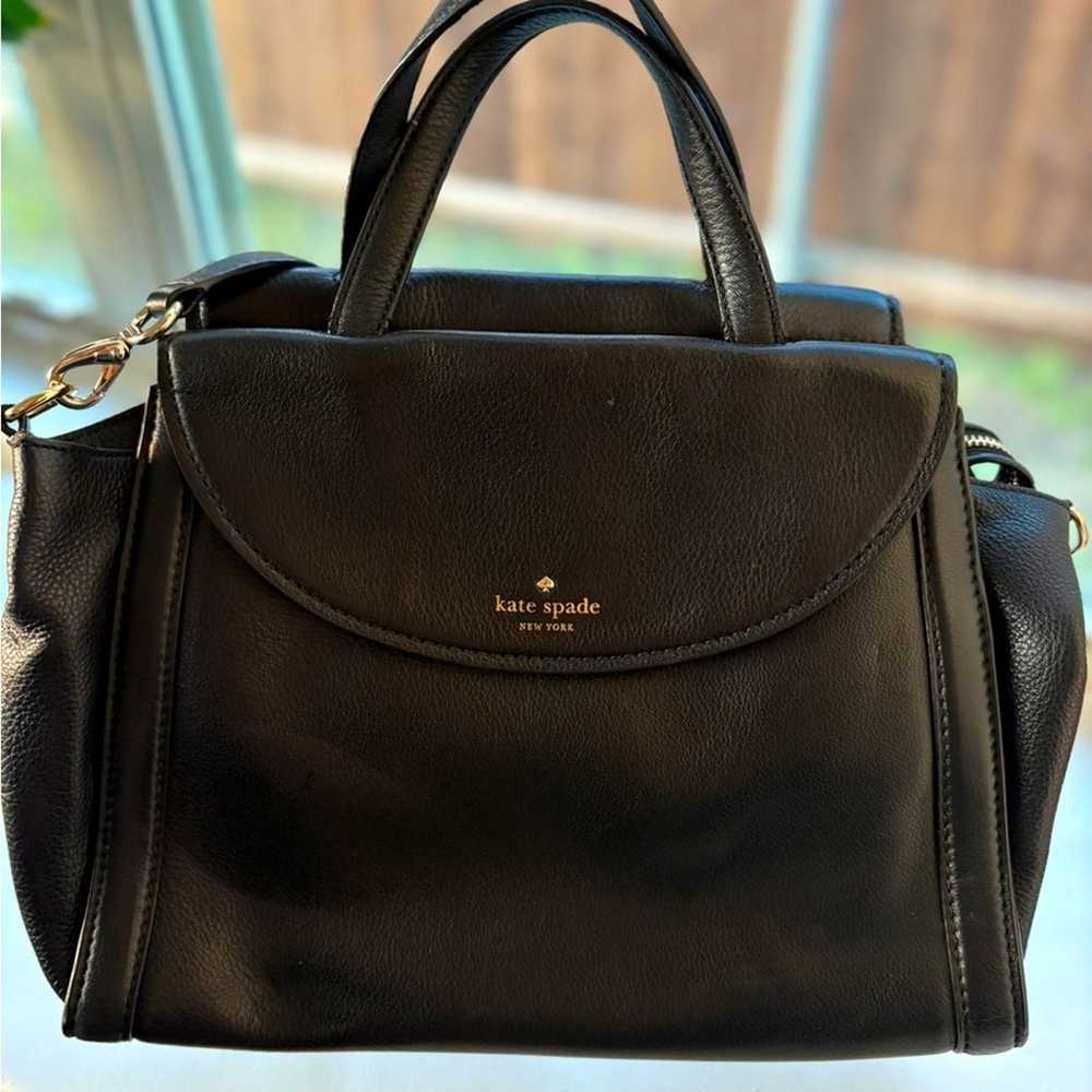 Kate Spade Adrien Cobble Hill Handbag Black Pebbl… - image 1