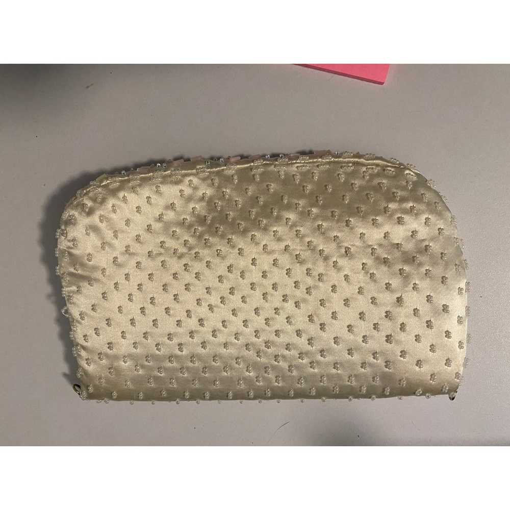 La Regale Vintage Beaded Cream Clutch - image 4