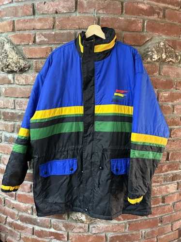 90s BENETTON Formula1 チームスタッフダウンジャケット 90s BENETTON ベネトン フォーミュラ1 レーシングジャケット F1