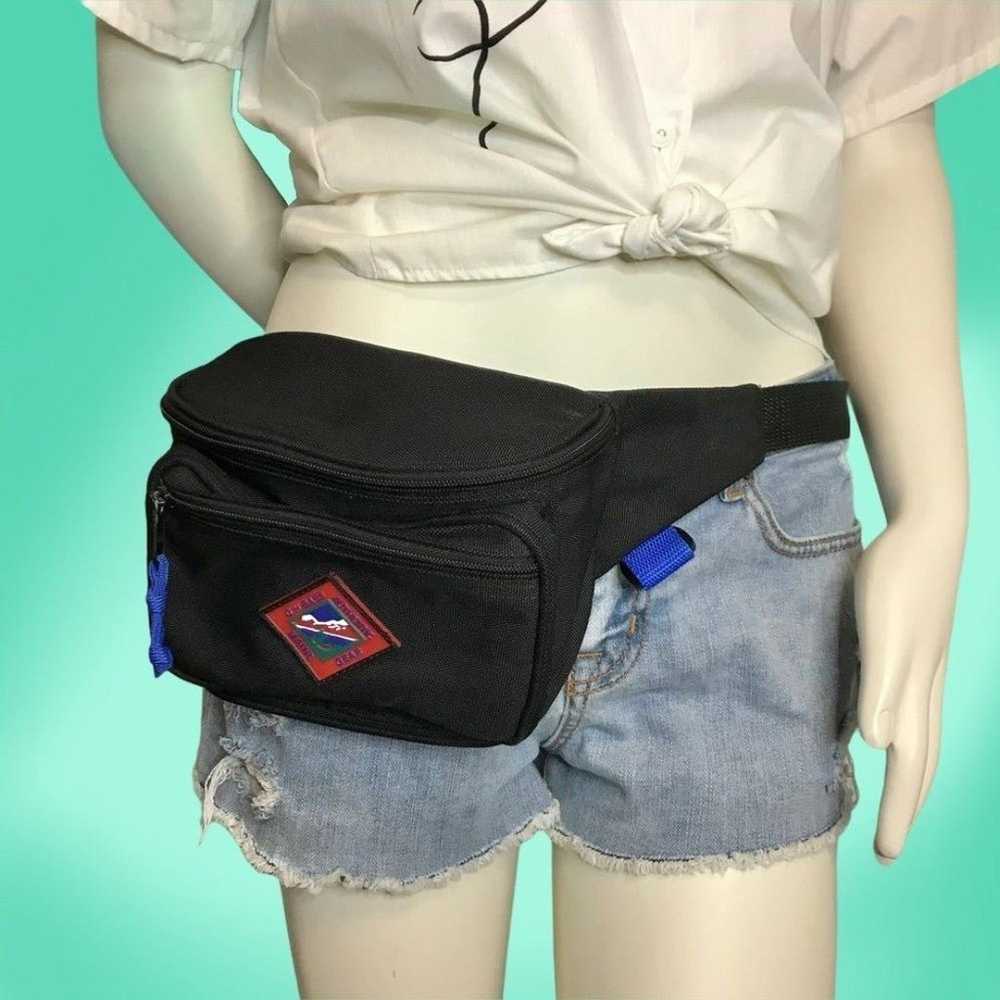 Vintage Fanny Pack Black Crossbody Bag Maine Retro - image 2