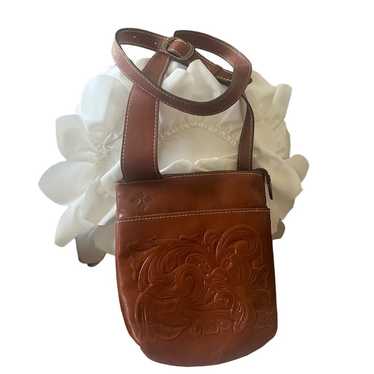 Patricia Nash Brown Leather Crossbody Bag Purse - image 1