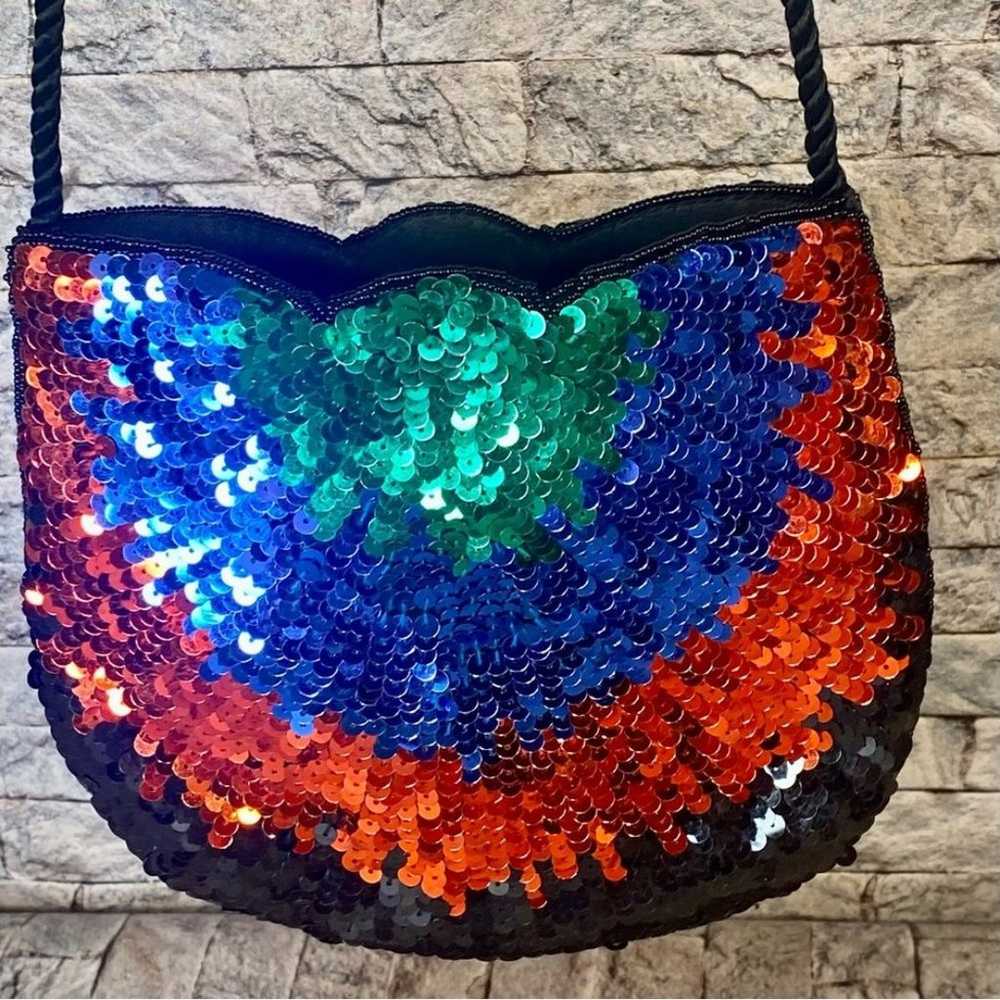 La Regale Sequins Vintage Evening Bag Mini Bag wi… - image 2