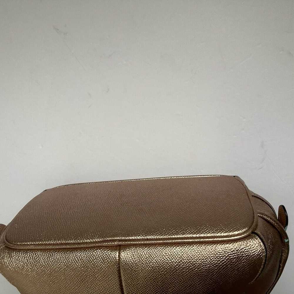 COACH PRINCE Rose Gold METALLIC Leather Satchel B… - image 7