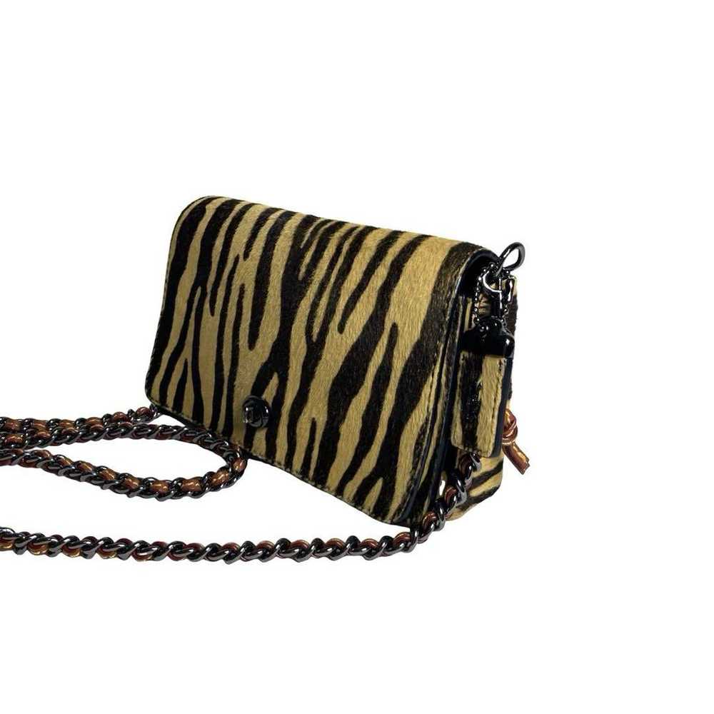 Coach Coach Shoulder Bag Harako Zebra Pattern Cha… - image 8