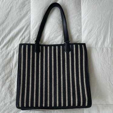 Crochet Raffia Stripped Bag by Michael Kors