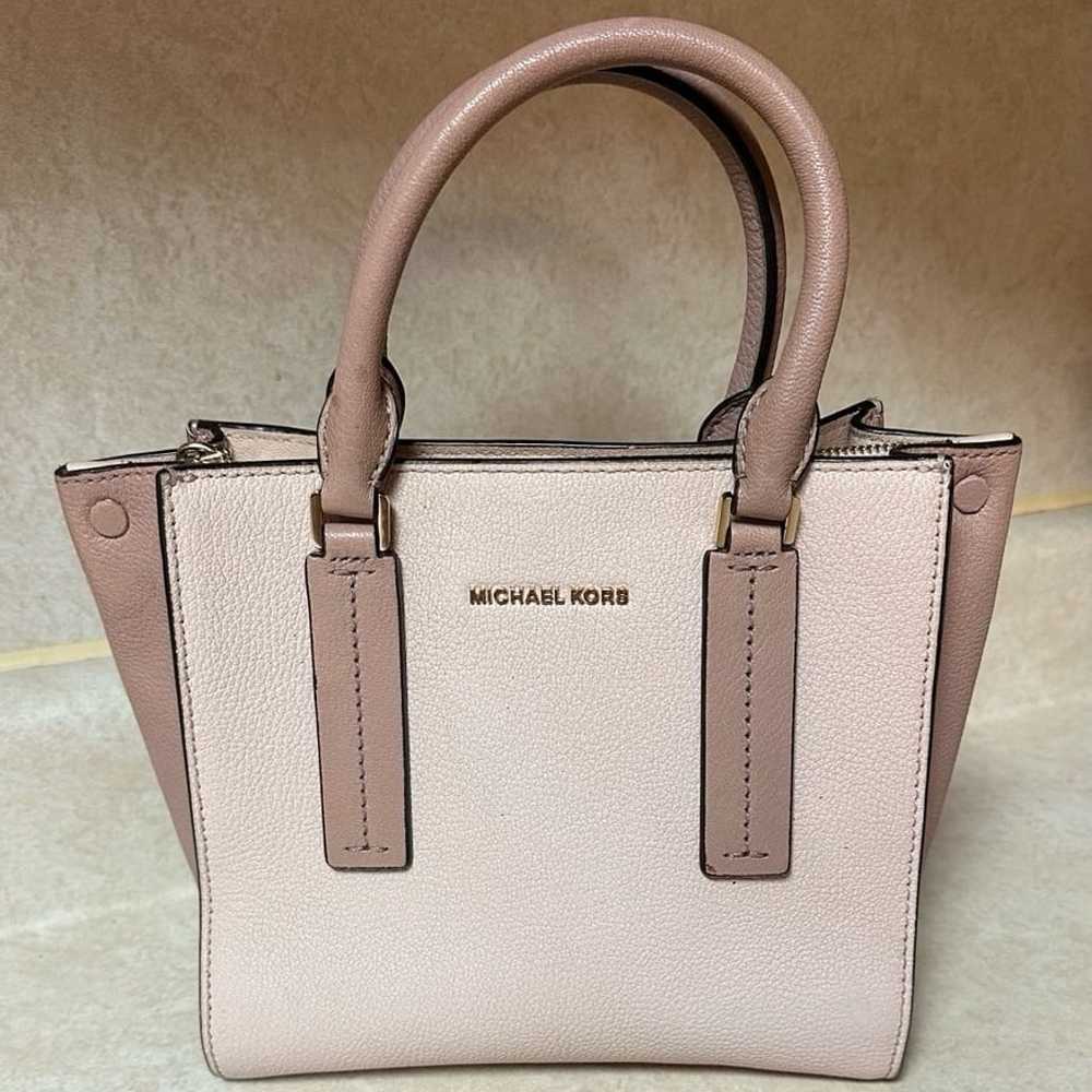 Michael Kors Alessa Medium Color-Block Pebbled Le… - image 3