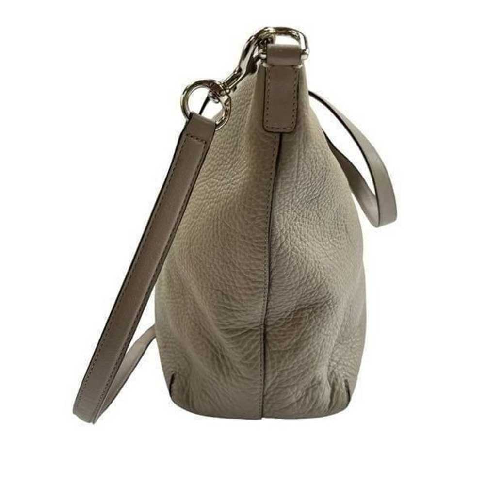 Coach Bleeker Pebbled Leather Grey Crossbody Tote - image 8