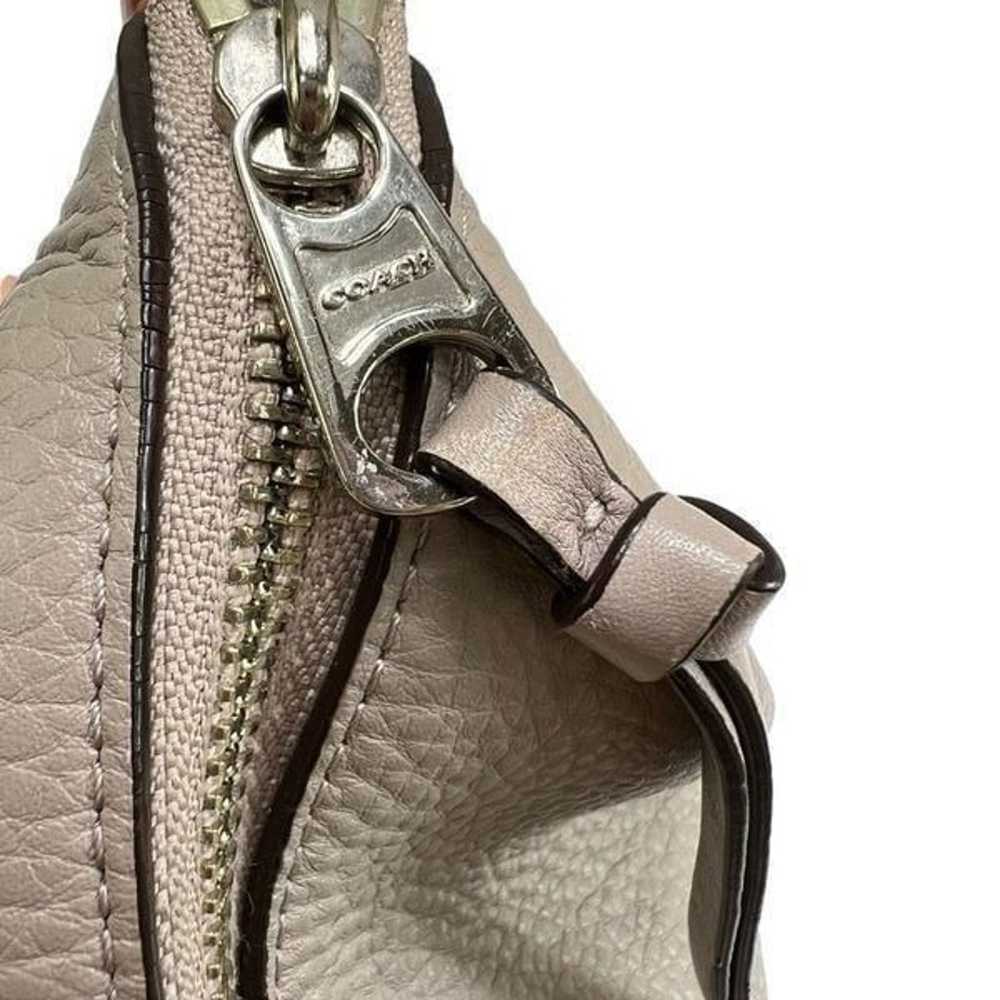 Coach Bleeker Pebbled Leather Grey Crossbody Tote - image 9