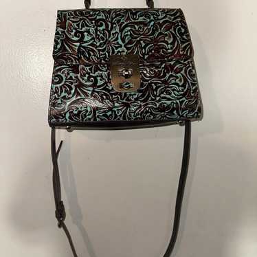 Patricia Nash Turquoise Tuscan Tooled Chauny Purse