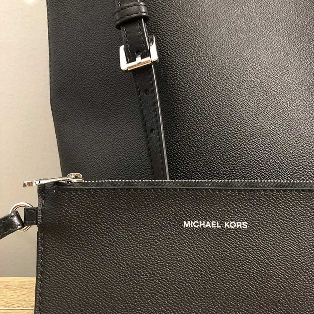 NWOT Michael Kors Hayley Large Black Leather Tote… - image 9