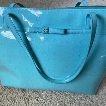 Kate Spade Camellia Blue Tote Bag EUC