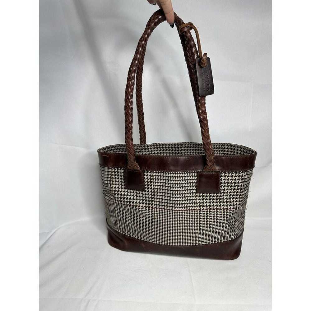 Vintage Ralph Lauren Houndstooth Tote Bag Wallet … - image 2