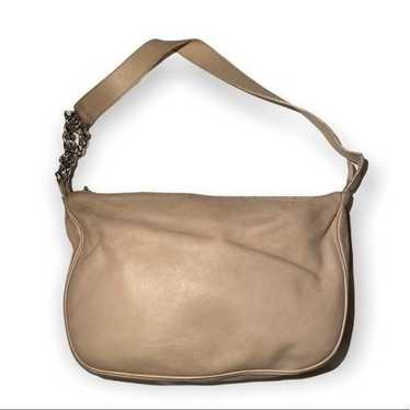 Furla vintage beige leather shoulder bag