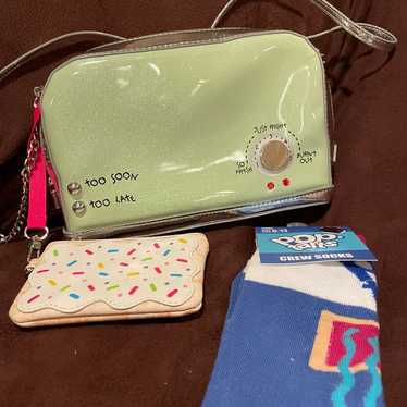 Betsey johnson pop tart purse and pop tart socks