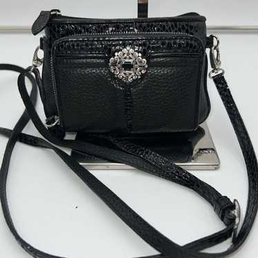 Brighton Vintage Small Crossbody Croc Embossed Wal