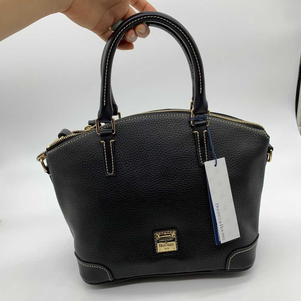 Dooney & Bourke Black Satchel Shoulder Bag with C… - image 8