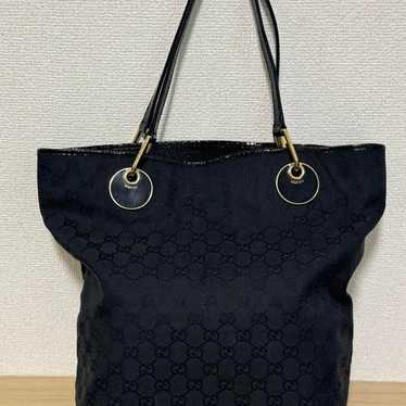 Gucci GG Tote Bag GG Canvas Black