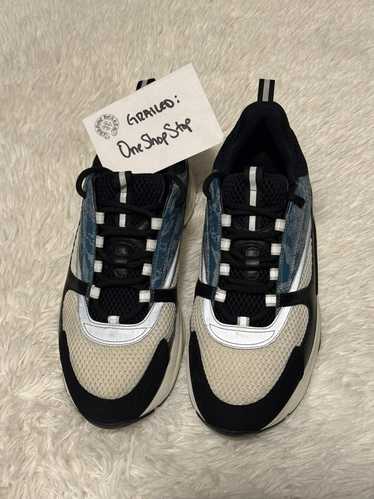 Dior Dior B22 Blue Reflective Python Sneakers