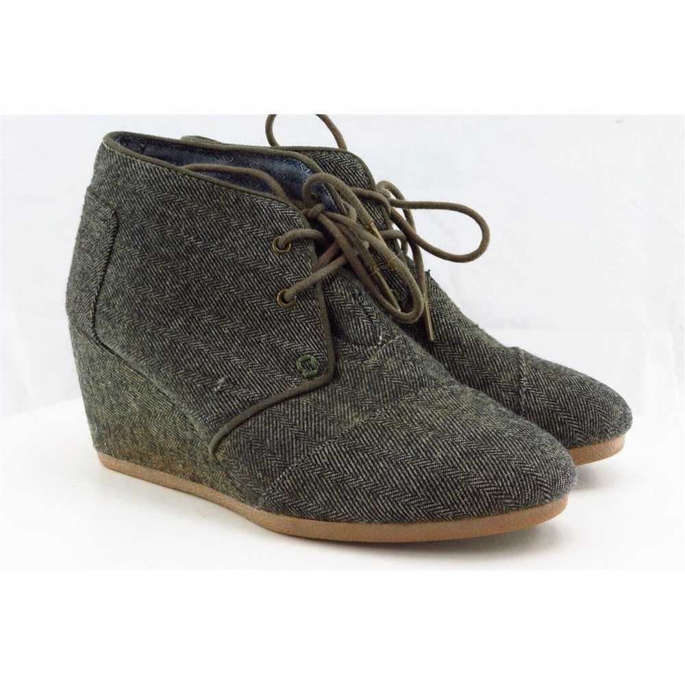 TOMS Ankle Boots Women Lace Up Boot Sz 7 M Gray F… - image 3