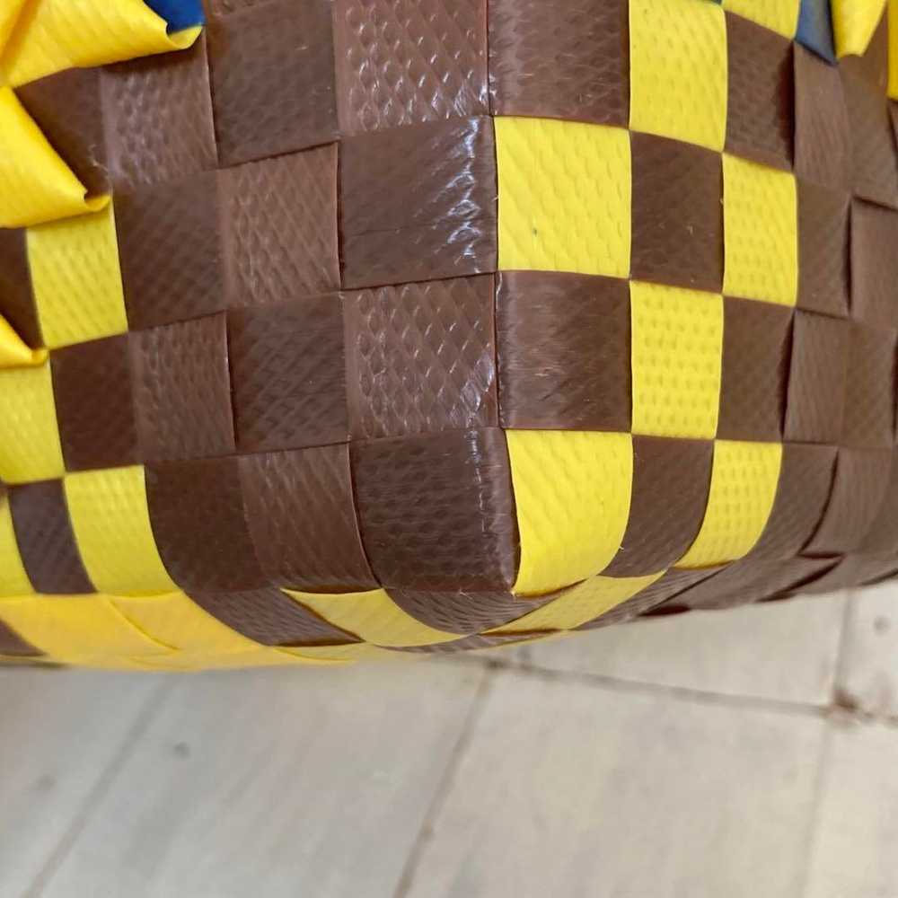 MARNI Basket Bag Tote Bag Yellow × Blue × Brown - image 7