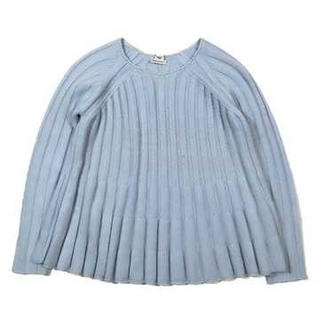 ニット+セーター HERMES - HERMES CASHMERE RIB KNIT FLARE SWEATER Hermes cashmere rib knit - Gem