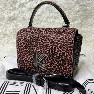 【2WAY】KENZO Hand Shoulder Bag Leopard Haircalf Lu… - image 1