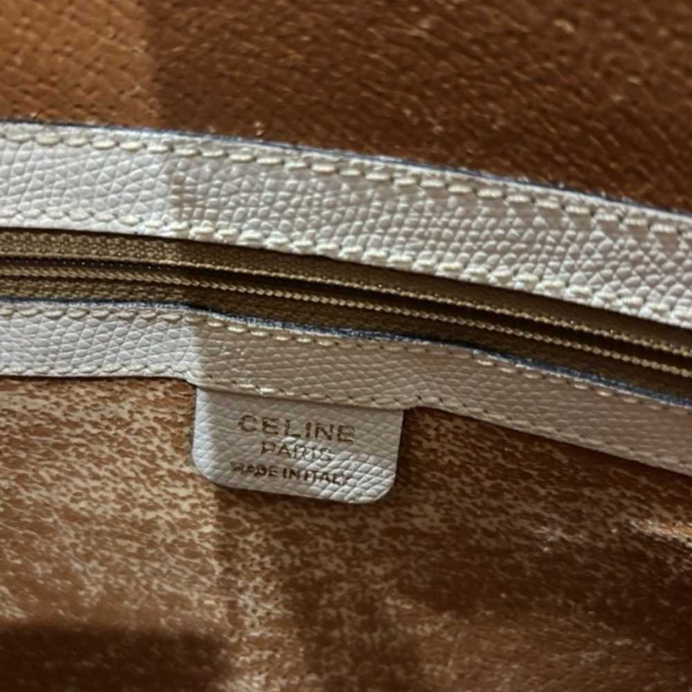 AUTH Vintage Celine white leather bolide bag - image 4