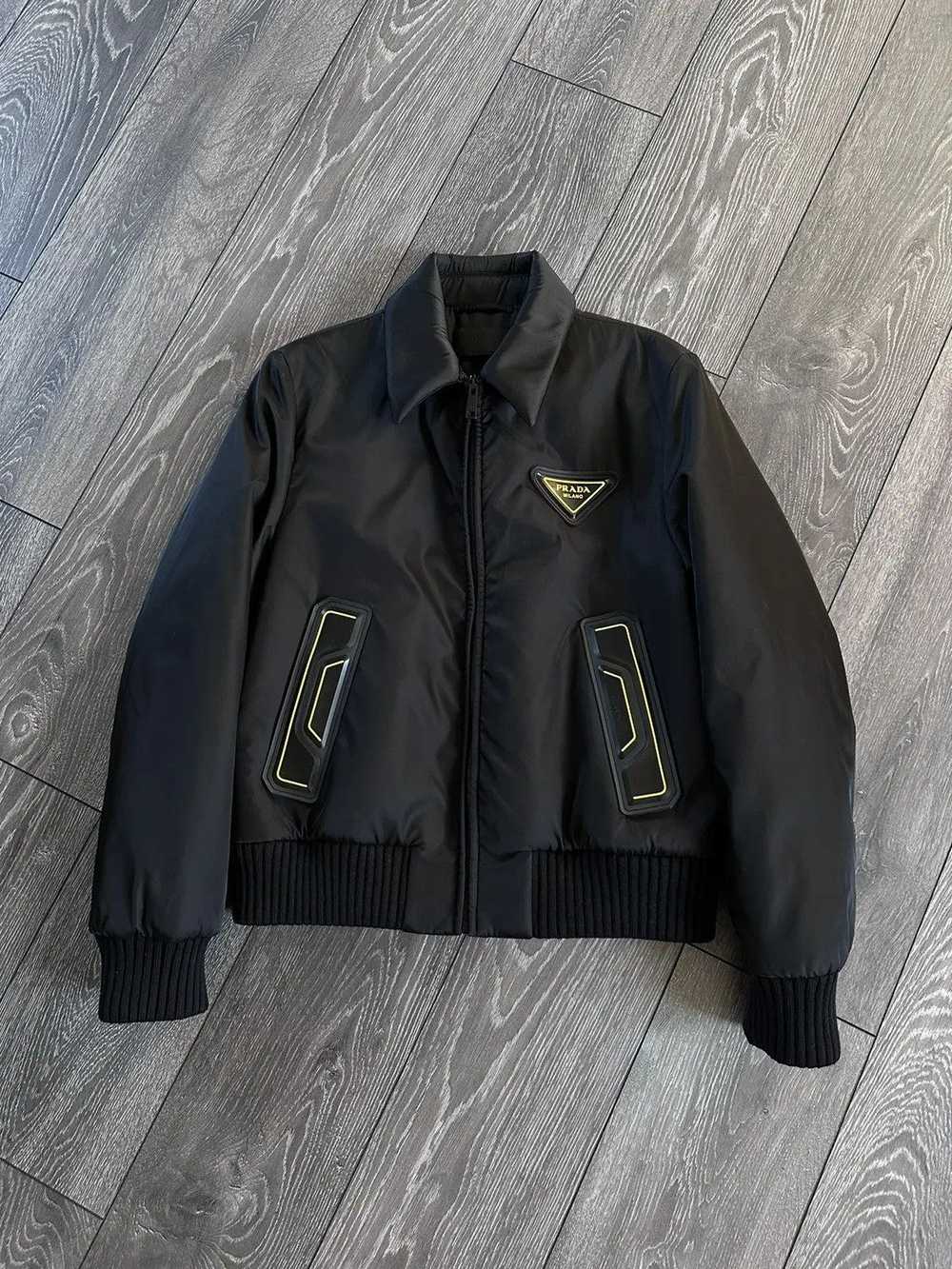 Prada prada re-nylon padded bomber jacket - image 1