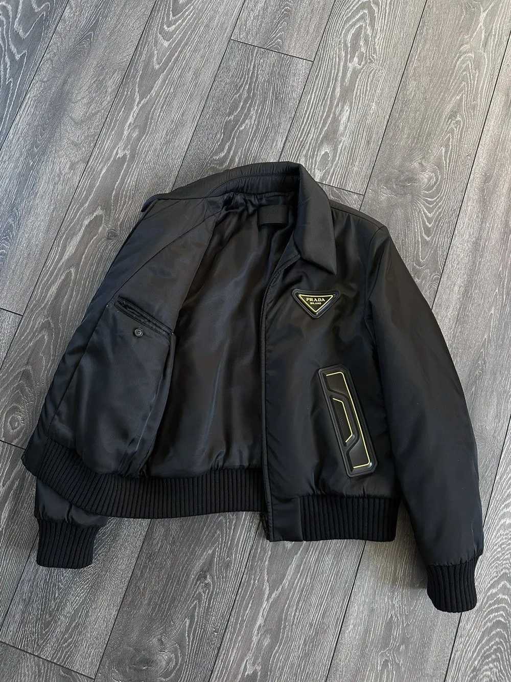 Prada prada re-nylon padded bomber jacket - image 2