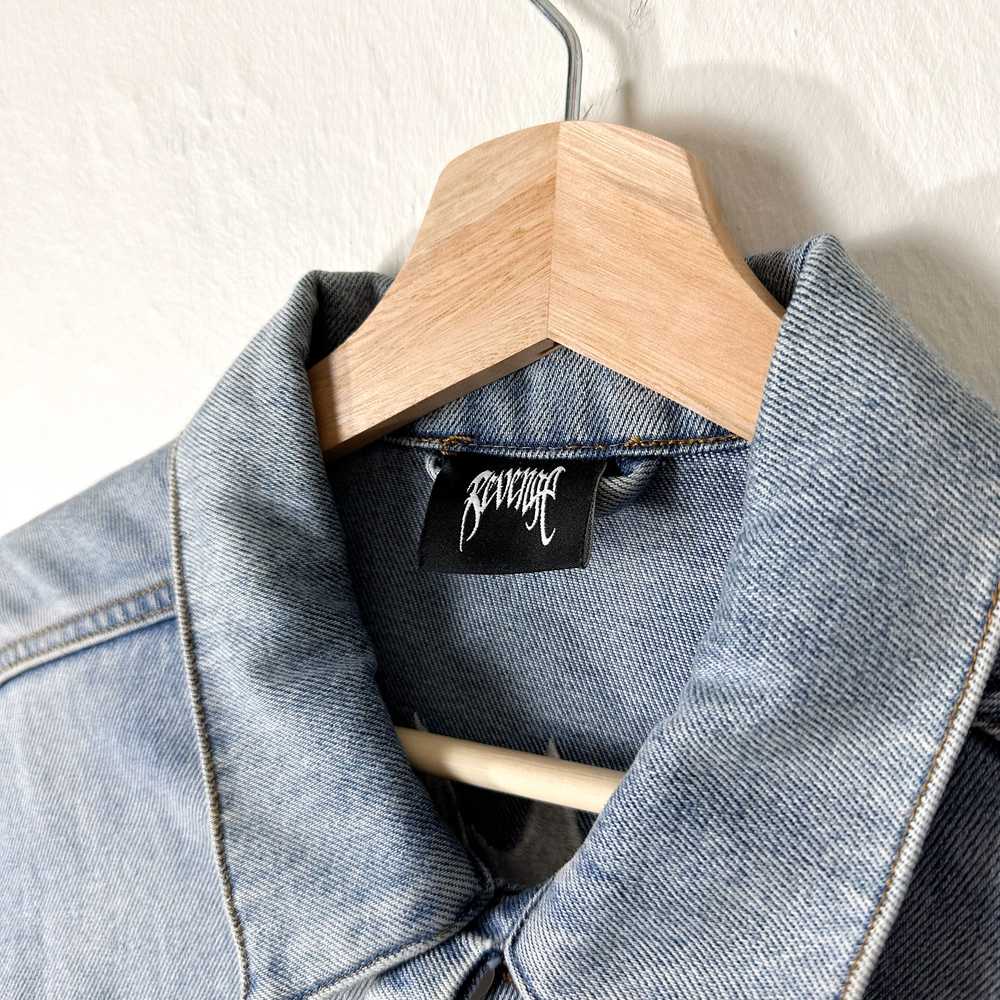 Revenge Revenge Embroidered Denim Trucker Jacket - image 3