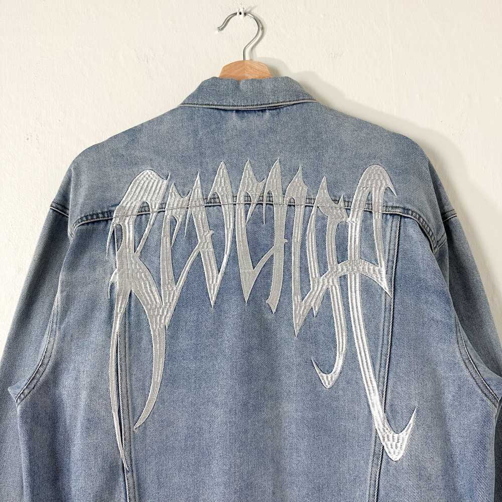 Revenge Revenge Embroidered Denim Trucker Jacket - image 5