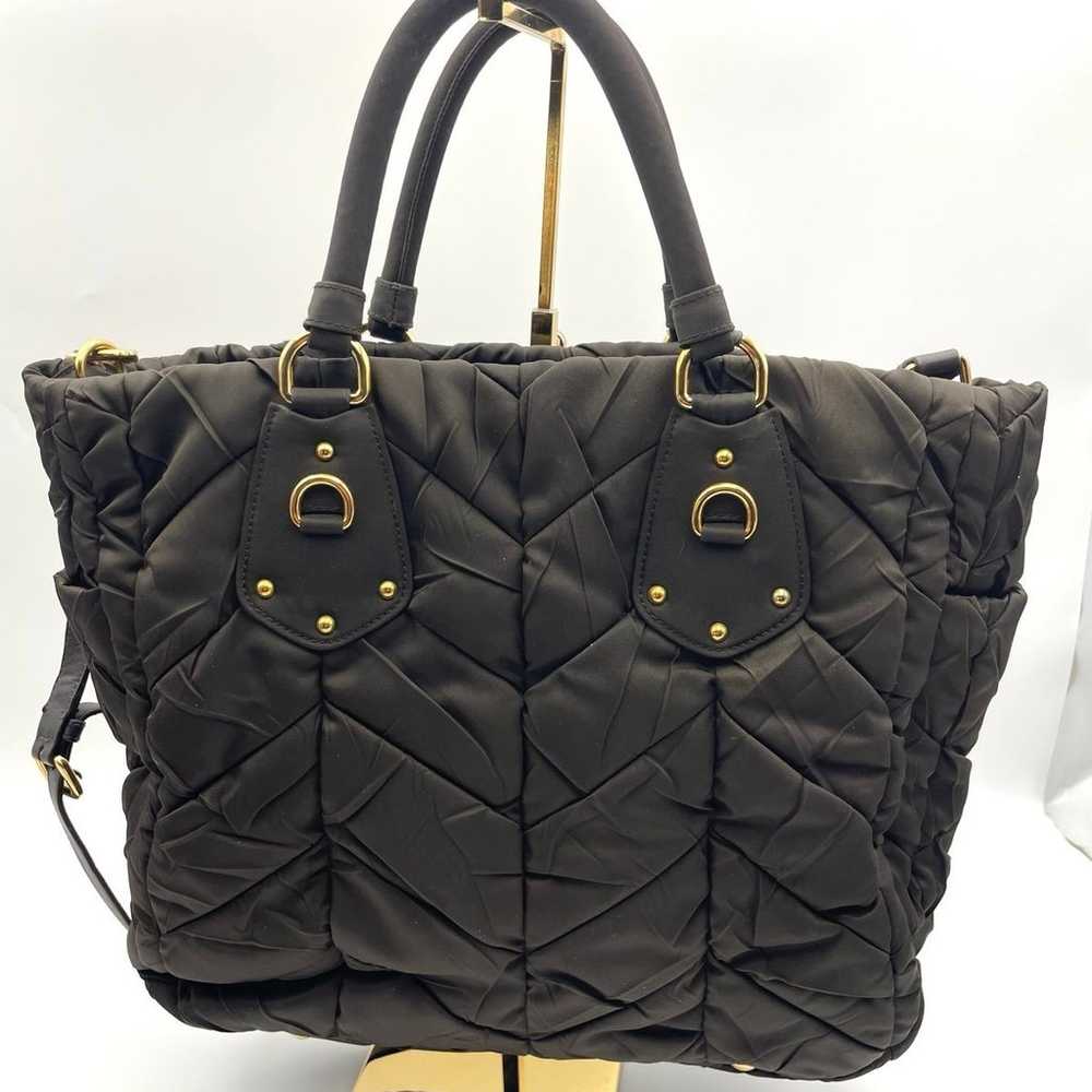 Prada rare Quilted Tessuto
Tote. Chocolate Brown … - image 4