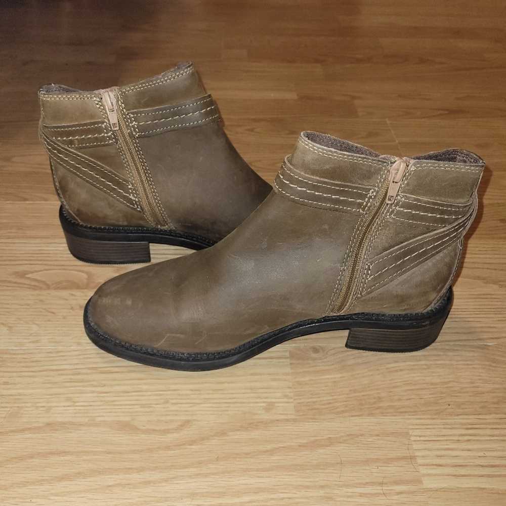 Clarks Womens Maye Brown Leather Boots Side Zip B… - image 5