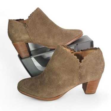 Jack Rogers Marianne Suede Ankle Booties Brown Wom