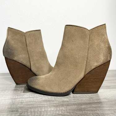 Very Volatile Whitby Chucky Suede Heeled Booties … - image 1