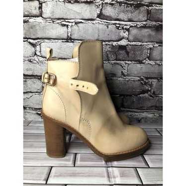 Acne Nude Leather Heel Strap Casual Ankle Booties… - image 1