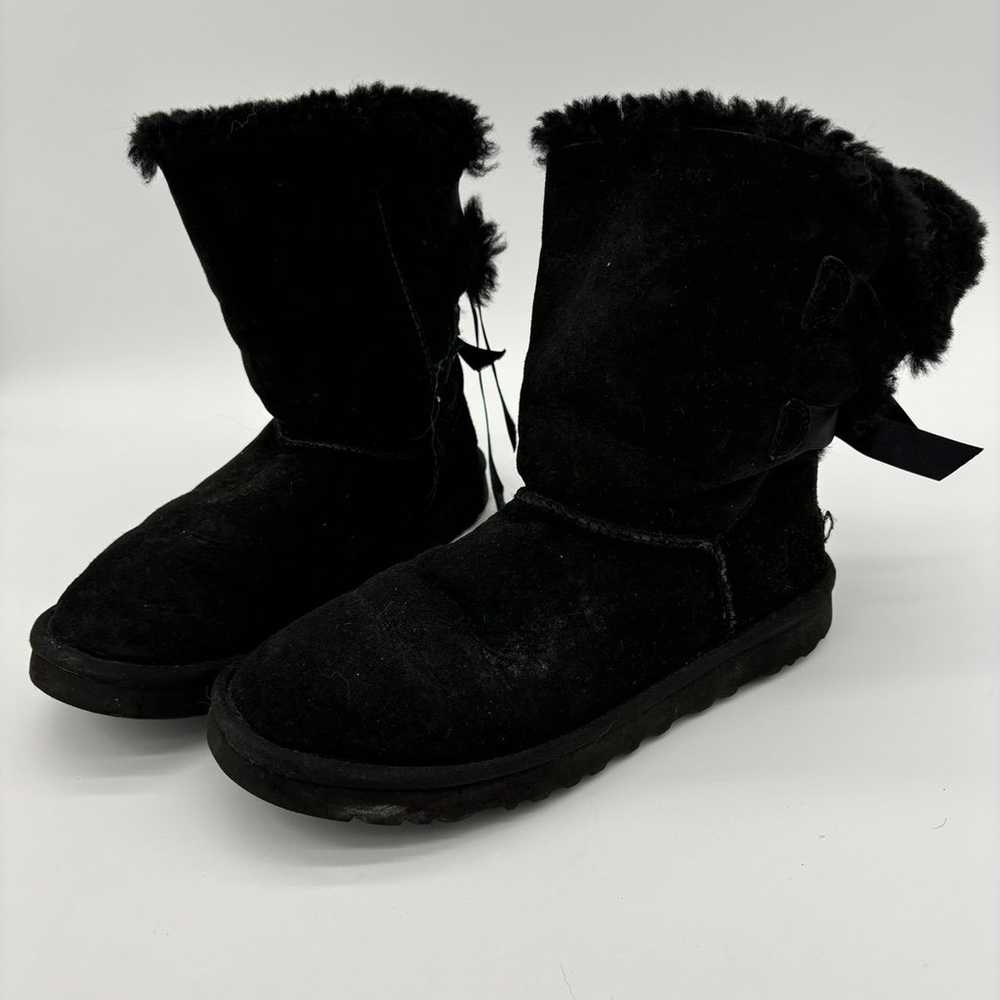 UGG Bailey Bow II black Boots Sherpa Lined Women'… - image 1