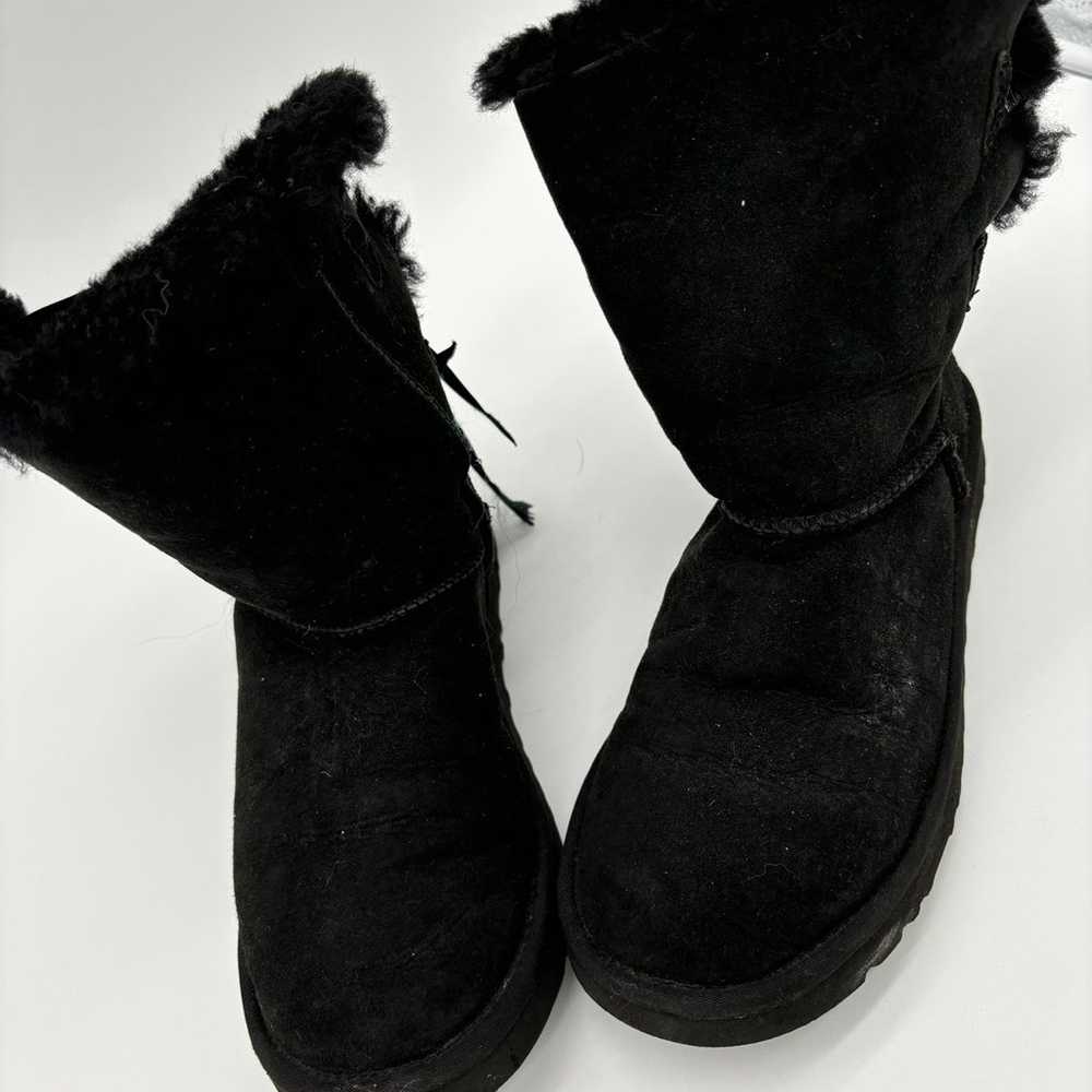 UGG Bailey Bow II black Boots Sherpa Lined Women'… - image 2