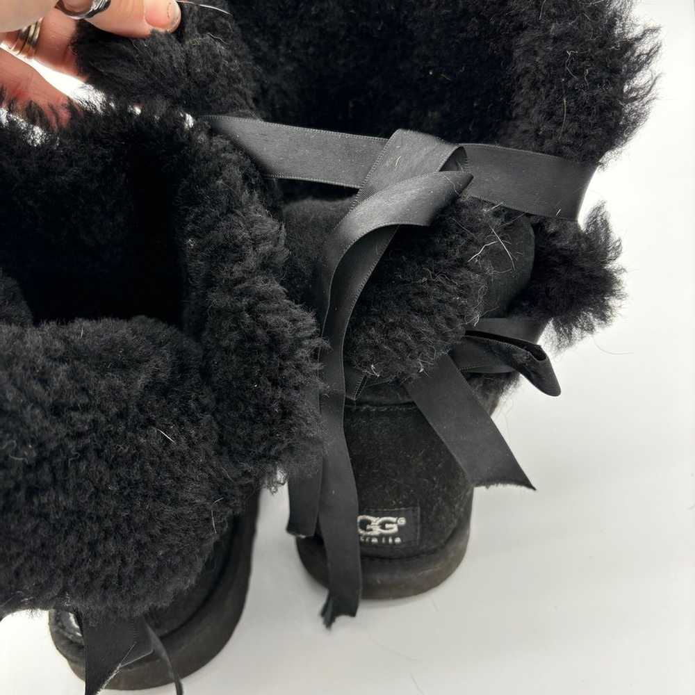 UGG Bailey Bow II black Boots Sherpa Lined Women'… - image 4