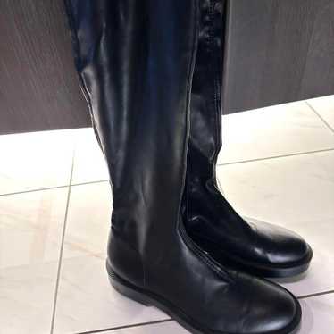 Zara Black Thigh-High Boots