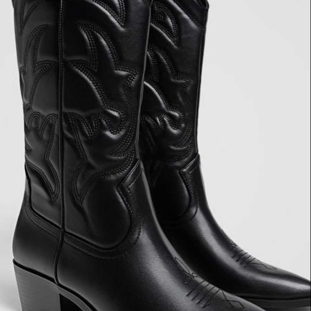 Stradivarius Black Western Boots - image 2