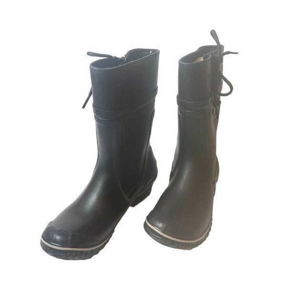 Sorel Mid Calf Rubber Rain Boots Chelsea Pull On … - image 3