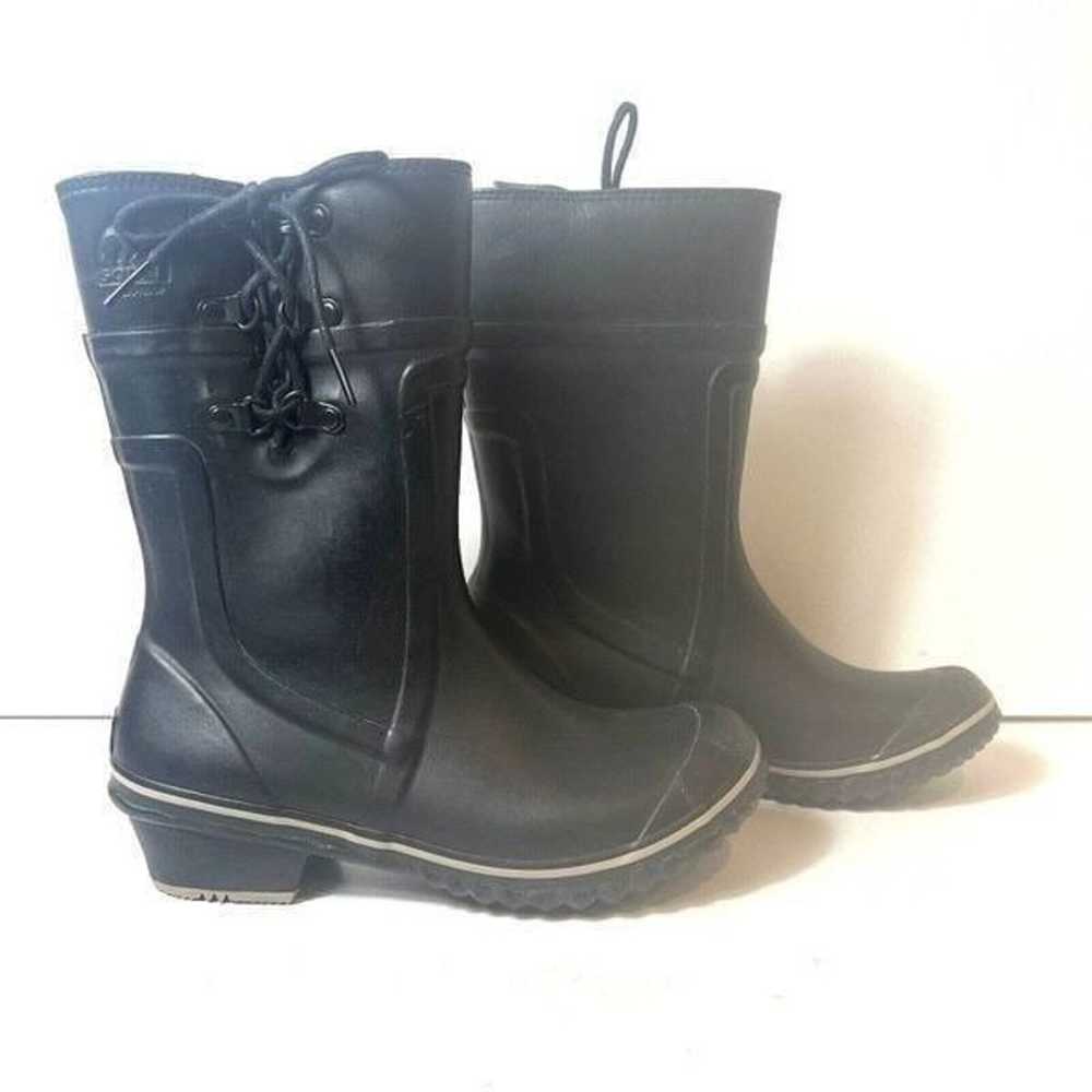 Sorel Mid Calf Rubber Rain Boots Chelsea Pull On … - image 4