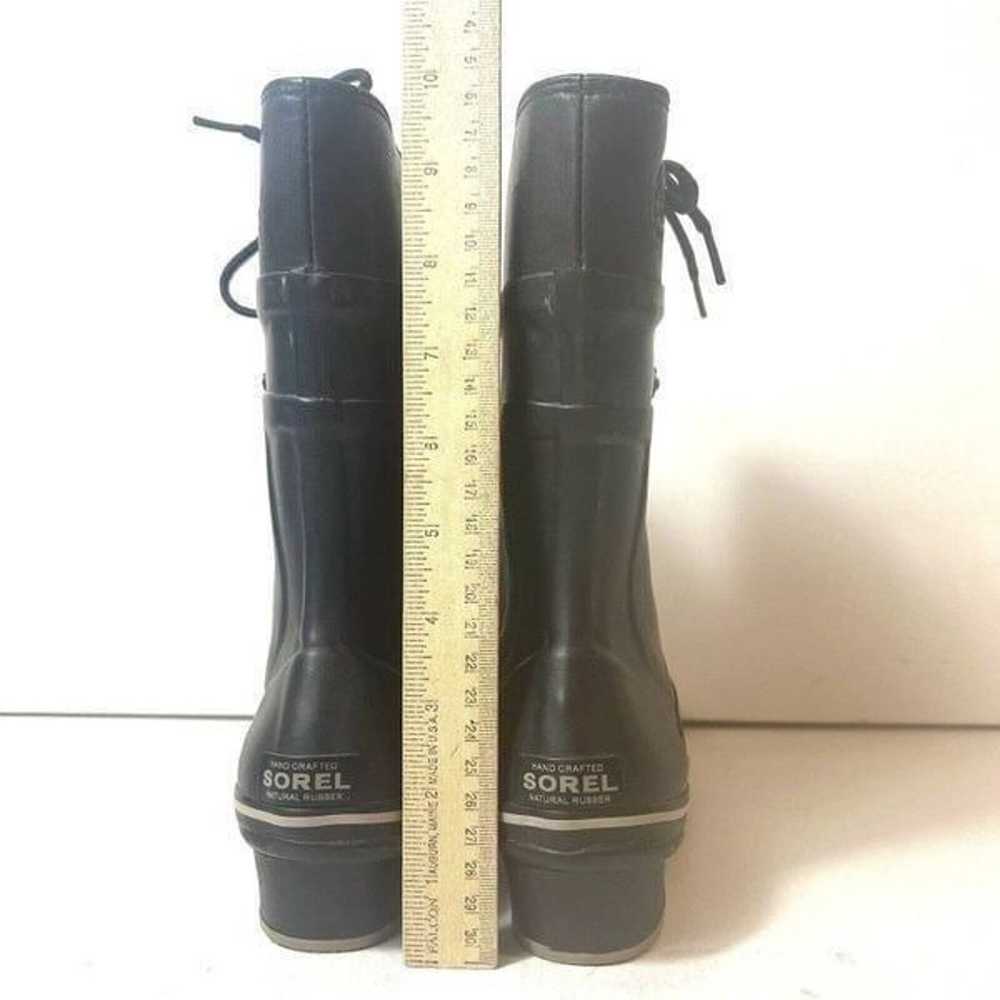 Sorel Mid Calf Rubber Rain Boots Chelsea Pull On … - image 7