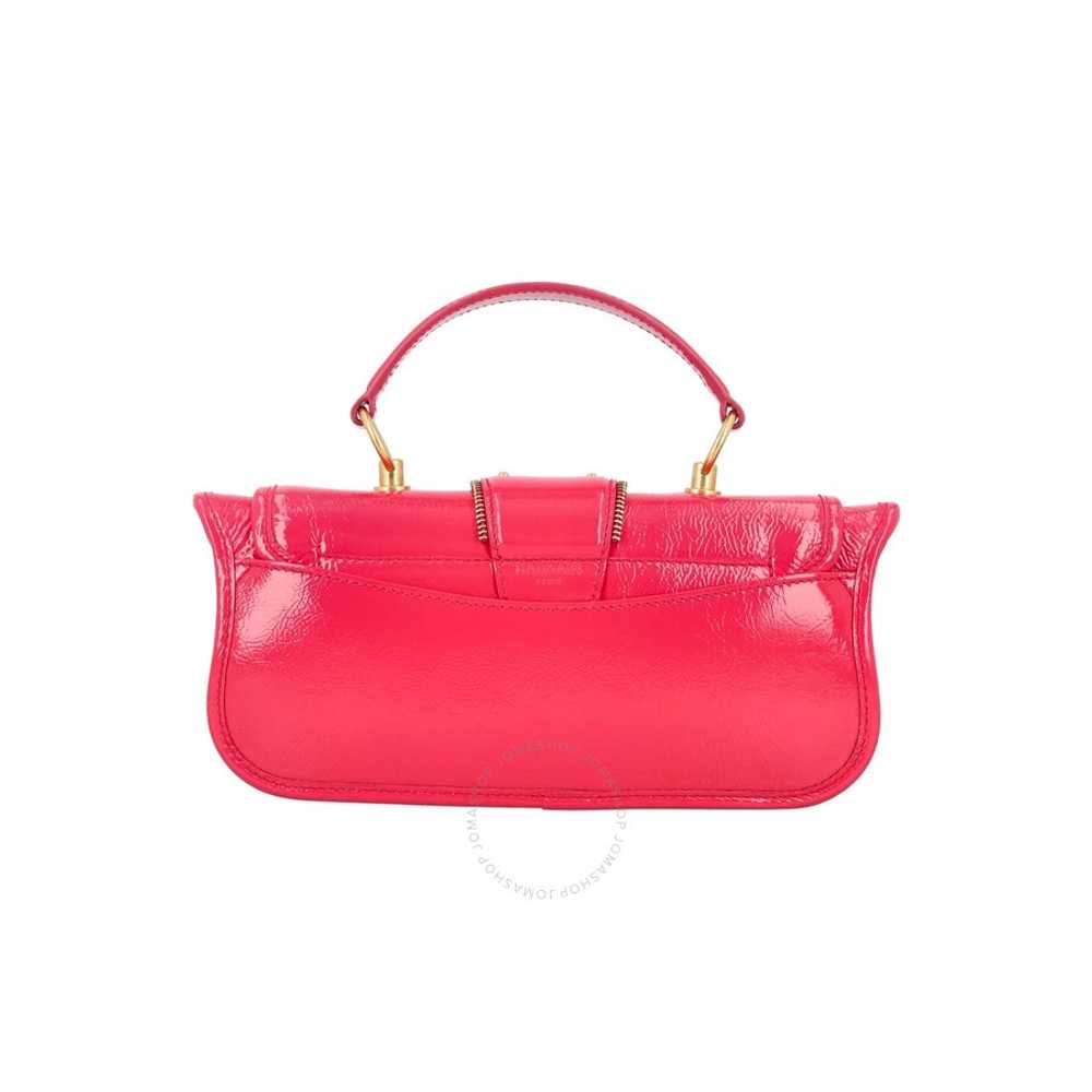 Balmain Rose Grained Leather Blaze Clutch Bag - image 3