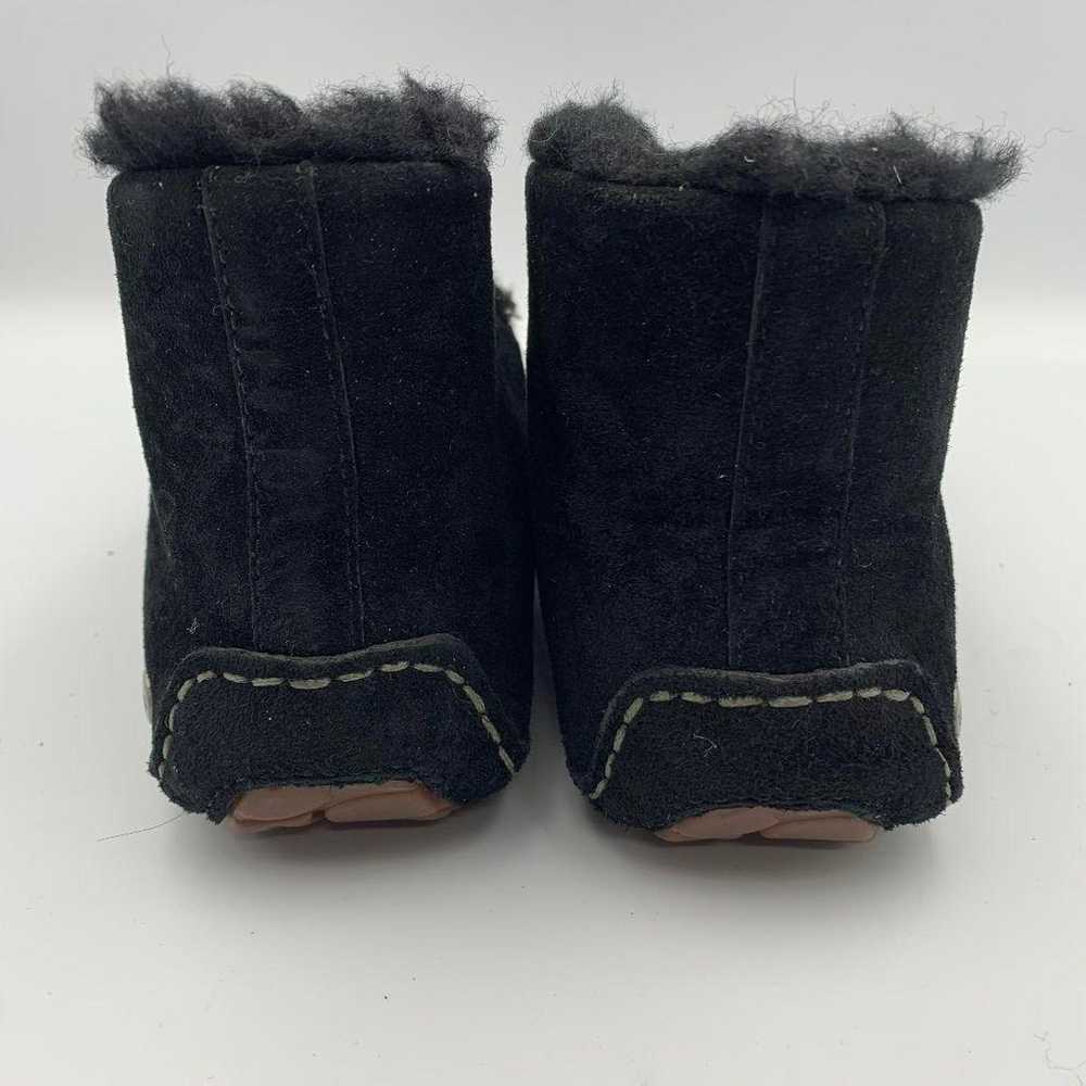 K565 Ag Heel Mouton Short Boots US5 22cm Black - image 4