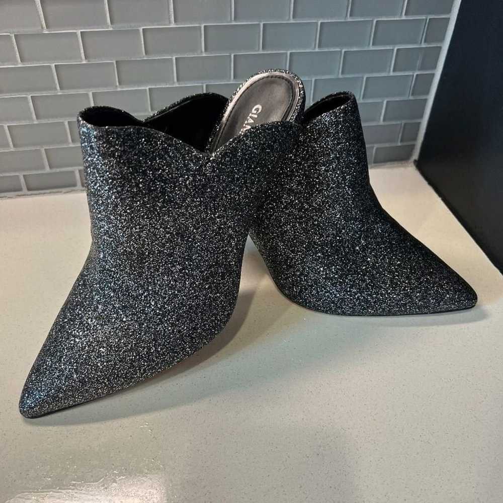 NEW size 10 Mules Black Glitter - image 1