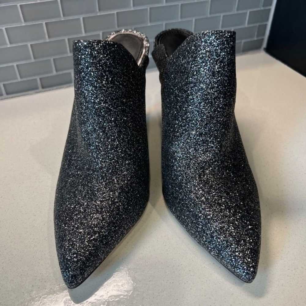 NEW size 10 Mules Black Glitter - image 3